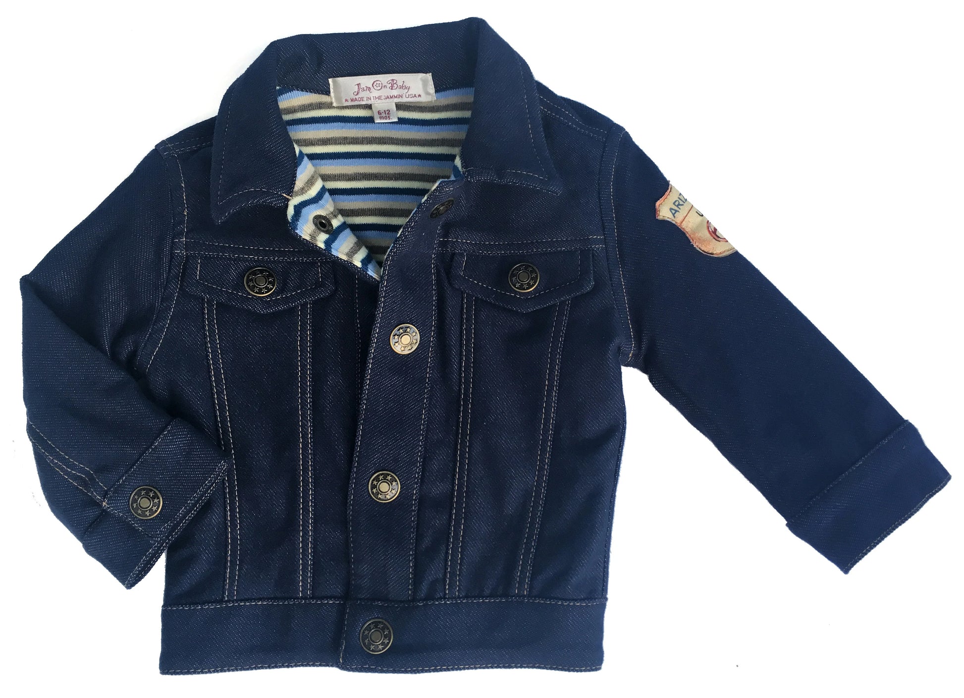 Route 66, boys, soft, comfy, denim jacket,stripe,cotton lining,baby,toddler,cute kids clothes,best,,vintage jean jacket,made in USA